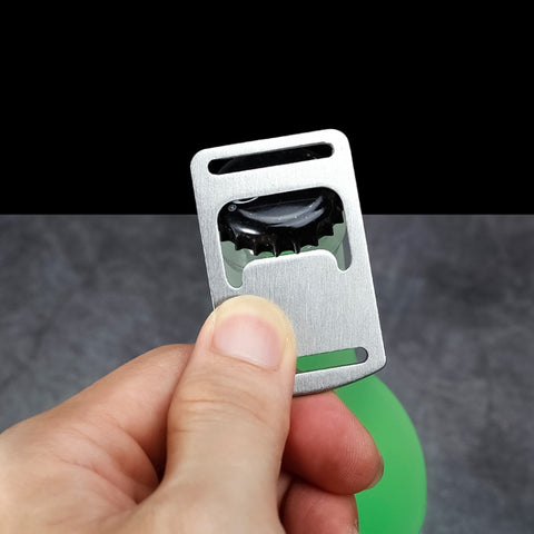 Apribottiglie a nastro da 20 pezzi Apribottiglie in carta in acciaio inossidabile Apribottiglie con cordino e fibbia in tessuto per zaino da esterno, 20 PCS Card
