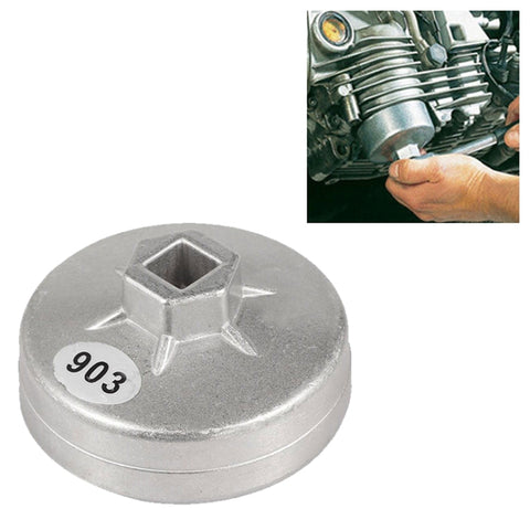 Strumento di rimozione presa chiave per filtro olio in alluminio da 74 mm 14 flauto per BMW AUDI Benz, 903