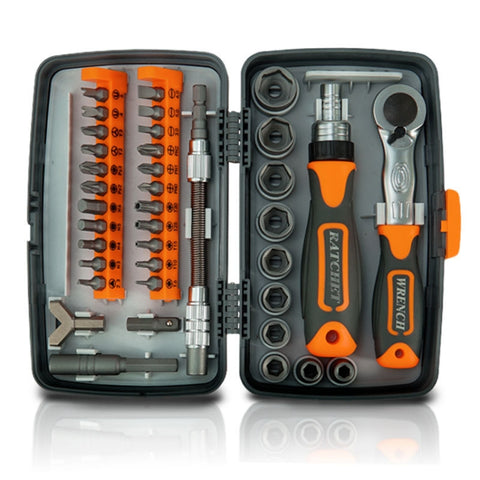Set di cacciaviti multiuso a cricchetto 38 in 1 per risparmiare manodopera Strumenti hardware per la casa Cassetta degli attrezzi combinata per cacciaviti, 38 In 1