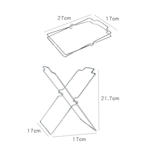 Portaoggetti per pattumiera per asciugamani pieghevole in plastica per portaoggetti pieghevole da cucina in acciaio inossidabile da 2 pezzi, Porte-poubelle