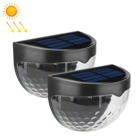 2 pezzi LED applique da parete solare per esterni recinzione semicircolare da giardino luce da giardino
