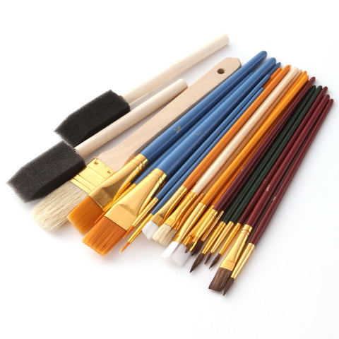 ZHU TING 25 PCS / Set Pennello multifunzionale per pittura ad olio Gouache Acquerello Pennello acrilico Forniture per pittura per studenti, Watercolor Acrylic Paint Brush