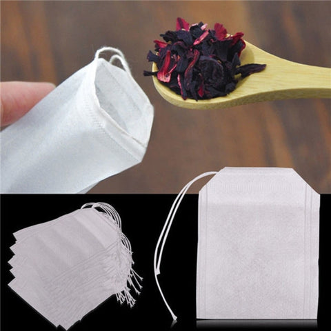 Bustine di tè profumate da 100 pezzi/lotto con carta da filtro sigillante, dimensioni: 5,5 x 7 cm, Teabags