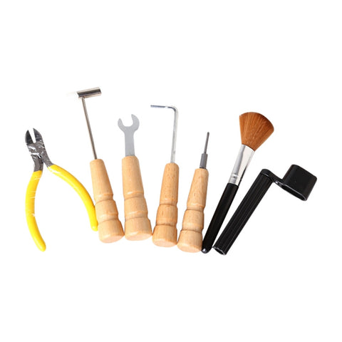 Set da 7 pezzi Kit per cambio corde per chitarra Strumento per la riparazione e la cura della chitarra, Guitar String Changing Kit
