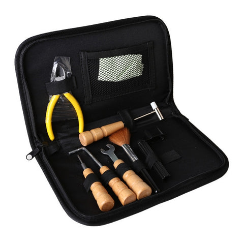 Set da 7 pezzi Kit per cambio corde per chitarra Strumento per la riparazione e la cura della chitarra, Guitar String Changing Kit
