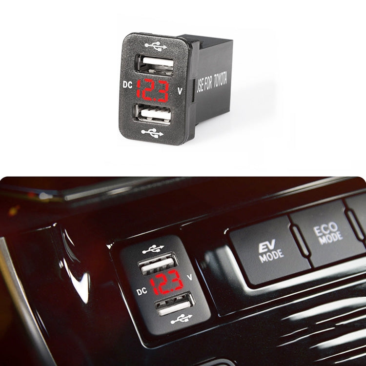 Car Charger Original Hole Non-Destructive Modification Of Dual Usb Car Charger With Line Suitable For Toyota, FTWU Red Light, FTWU Green Light          ...