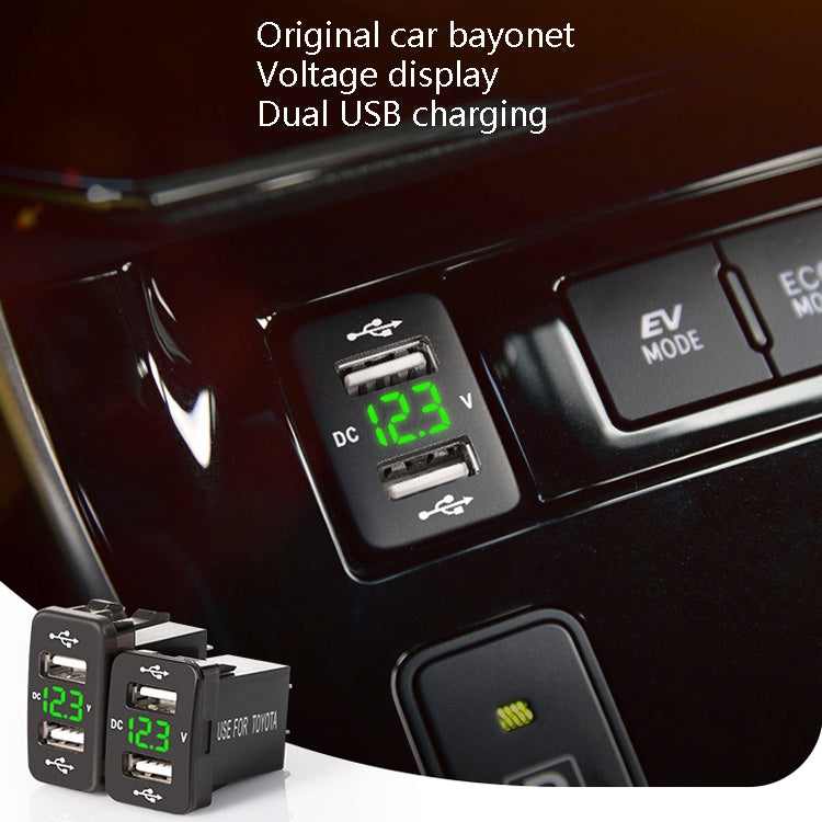 Car Charger Original Hole Non-Destructive Modification Of Dual Usb Car Charger With Line Suitable For Toyota, FTWU Red Light, FTWU Green Light          ...