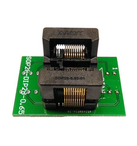 SSOP20 TSSOP20 OTS-28-0.65-01 Adaptateur de connecteur par broche à double contact plaqué or avec puce