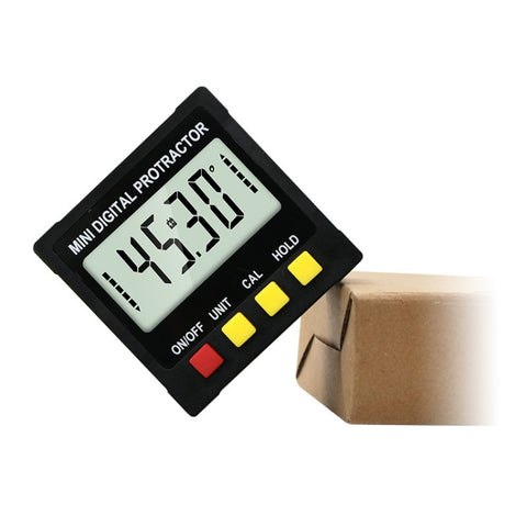 Inclinometro con display digitale elettronico Goniometro di livello inclinato Righello angolare magnetico a quattro lati, Magnetic Angle Ruler