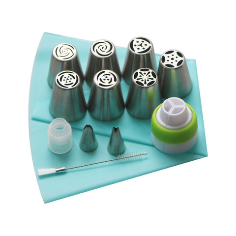 13 pièces d'œufs pour accessoires de pâtisserie, ensemble de points pour tubes en verre, en acier inoxydable rose, crème de forno, 13 pièces/ensemble