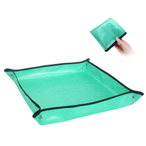 2 PCS 68x68 cm PE Giardinaggio domestico Piantare Operazione Zerbino Pianta verde Vaso per il cambio Miscelazione del terreno Stuoia per fiori impermeabile, 68x68cm