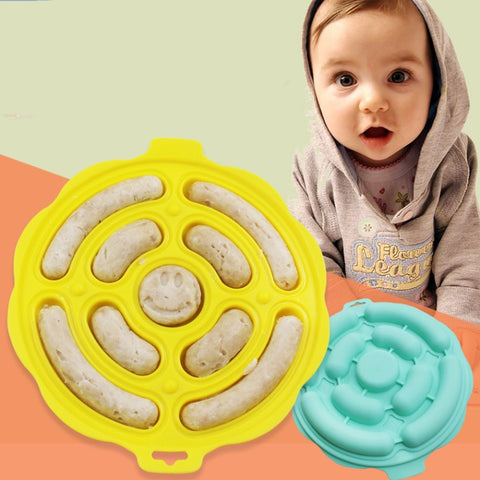 Stampo per salsiccia rotondo in silicone per uso alimentare, stampo per hot dog fatto in casa fai da te, consegna a colori casuale, DIY Hot Dog Mold