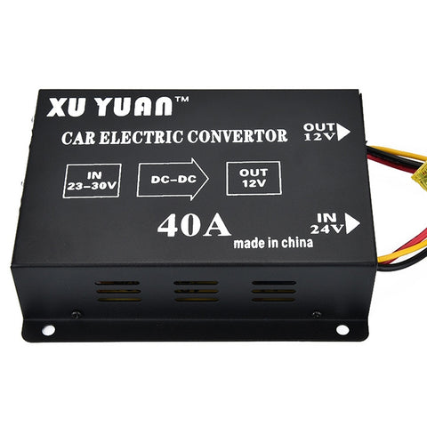 Convertisseur abaisseur XUYUAN 480W de 24V à 12V 40A Convertisseur Buck d'alimentation CC pour véhicule automobile, 480W 24V à 12V