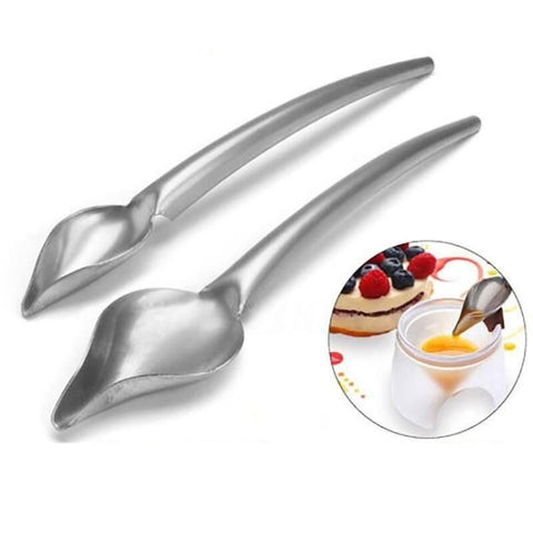 Cuisinière à gâteau 2 en 1 en acciaio inossidabile fai da te pour décorer l'ensemble de cuillère à café avec filtre, 2 en 1
