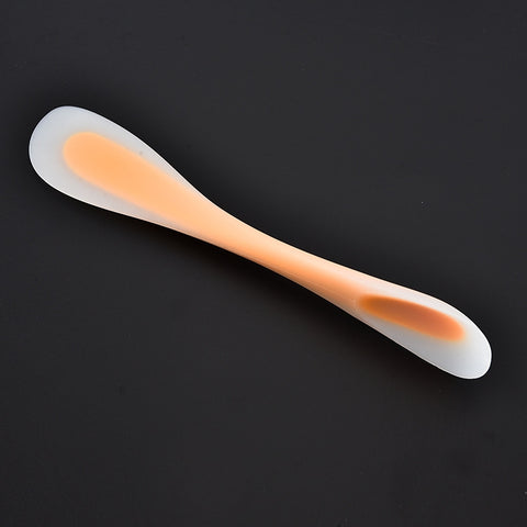 3 pièces multifonctions à double spatule en silicone à double manche, instrument de cuisine en coton translucide, couleur décontractée