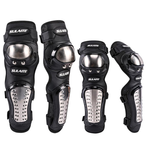 SULAITE GT341 Ginocchiere per moto in acciaio inossidabile Gomitiere per fuoristrada Ciclismo da corsa Equipage protettivo sportivo anticaduta, GT341