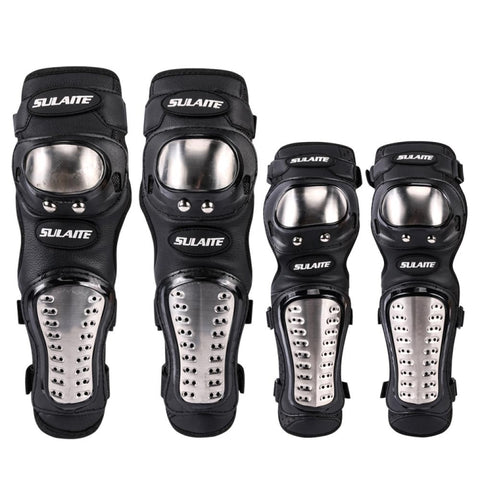 SULAITE GT341 Ginocchiere per moto in acciaio inossidabile Gomitiere per fuoristrada Ciclismo da corsa Equipage protettivo sportivo anticaduta, GT341