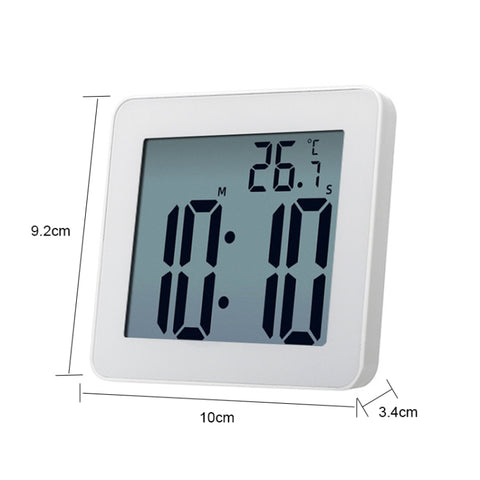 Orologio da parete impermeabile Orologio da bagno LCD Sveglia elettronica da cucina, Waterproof Wall Clock