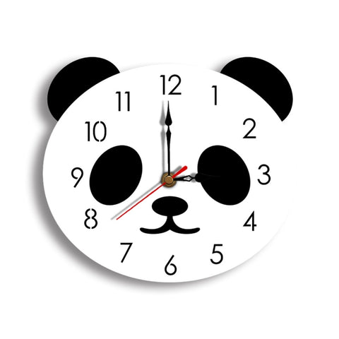 Orologio da parete Cartoon Orologio in acrilico Panda Orologio da parete semplice per la casa, Panda Wall Clock