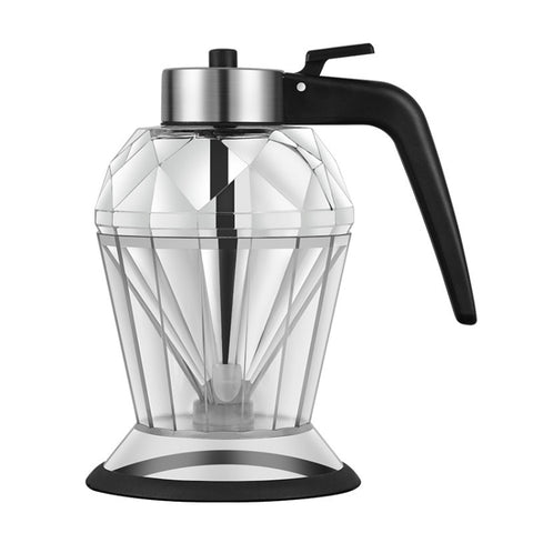 Latte d'huile diamantée Bouteille d'huile d'aceto antipolvere en verre Bouteille de condiment pour la cuisine multi-usage avec un clic, Diamond Oil Can