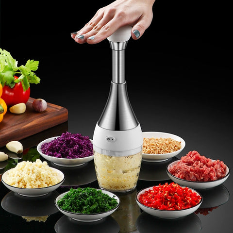 Tritacarne pressato in acciaio inossidabile 304 Tagliaverdure multifunzionale per uso domestico Martellare l'aglio, Coupe-légumes