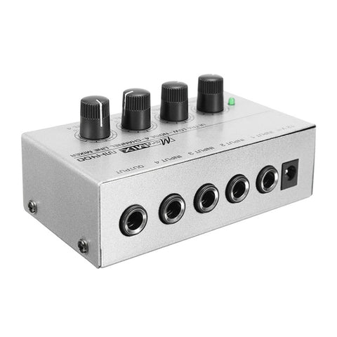 Mini mélangeur audio karaoké, amplificateur de message audio pour micro mono ligne à 4 canaux pour famille KTV