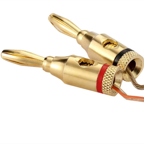 20 pezzi 4 mm placcato in oro con testa a banana presa audio connettore per cavo dell'altoparlante