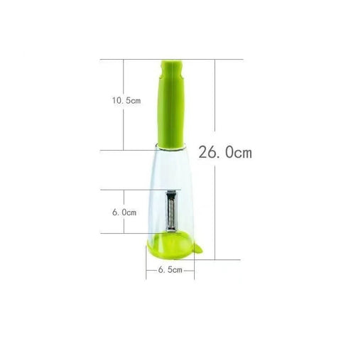 Coltello pour sbucciare type de stockage de 4 pièces avec récipient pour pialla Coltello pour sbucciare fruit domestique Pelapatate multifunzionale, 4 PCS