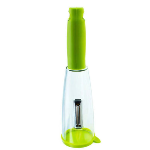Coltello pour sbucciare type de stockage de 4 pièces avec récipient pour pialla Coltello pour sbucciare fruit domestique Pelapatate multifunzionale, 4 PCS