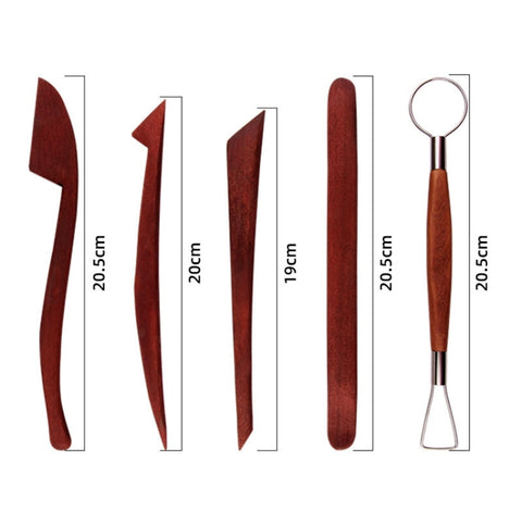 23 in 1 set di strumenti per argilla in plastica per argilla in legno Set combinato per intaglio multifunzionale, Pottery Clay Tool Set