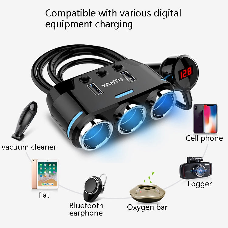 YANTU B39 Cigarette Lighters Cars Multifunctional Usb Fast Charging Car Charger, Wired Non-voltage, Wired Voltage, Wireless Non-voltage, Wireless Voltag...