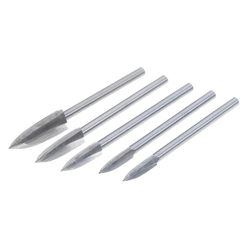 5 Pz/set Lavorazione Del Legno In Acciaio Bianco A Tre Lame Incisione Fresa Coltello Elettrico Per Incisione, Engraving Knife