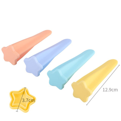 2 sets 4 en 1 set di stampi per ghiaccioli per bambini stampo en silicone per uso alimentare consegna colore casuale, 2 sets 4 en 1