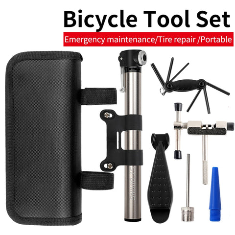 Kit de réparation pour vélo Ensemble de réparation pour vélo Mountain Road Outil pour pneumatique Pompe Équipement pour le guide