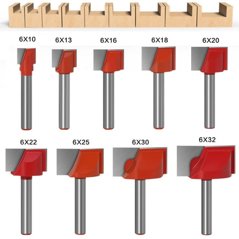 9 In1 6 Coltello per la pulizia del fondo della maniglia Lavorazione del legno Fresa per scanalatura Macchina per incisione CNC, 9 In1