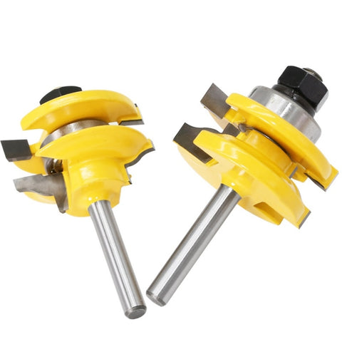 3 pezzi/set 1/4 manico taglierina per giunti da infilare per uso domestico fresa per incisione del legno, 3 PCS/Set 1/4 Handle