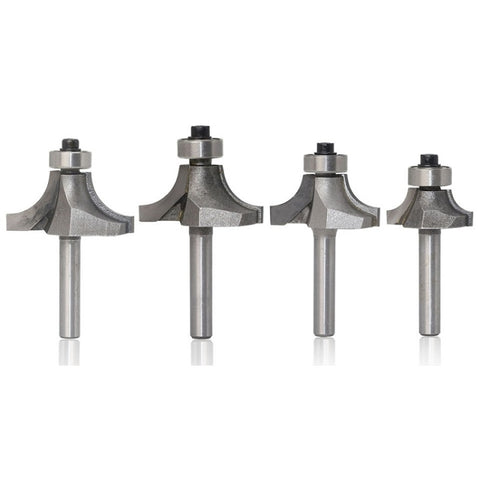 4 pezzi / set taglierina per la lavorazione del legno ad angolo tondo testa di taglio in lega per macchina da taglio, 4 PCS/Set Alloy Cutter Head