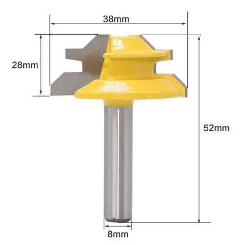 8 manici tenone a 45 gradi e tenone per la lavorazione del legno, 8 Handles 45 Degree