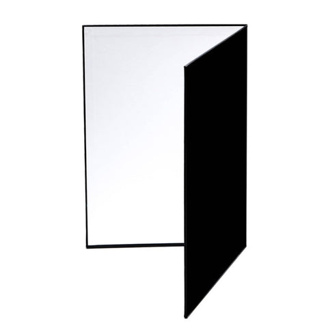 2 PCS 3-in-1 Riflettente Bordo Bianco + Nero + Argento A4 Cartone Pieghevole Diffusore di Luce, 3-in-1 A4 Cardboard