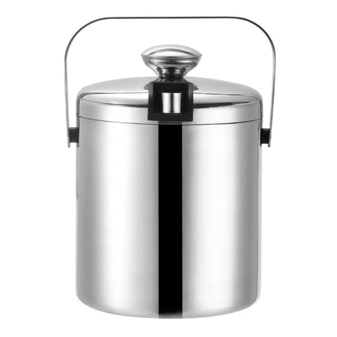 Secchiello pour le ghiaccio en acciaio inossidabile 304 Bouteille pour vin de bouleau à double strato avec barre de cava avec clip pour ghiaccio, capacité: 1,3 l, 1,3L Avec Ice Clip