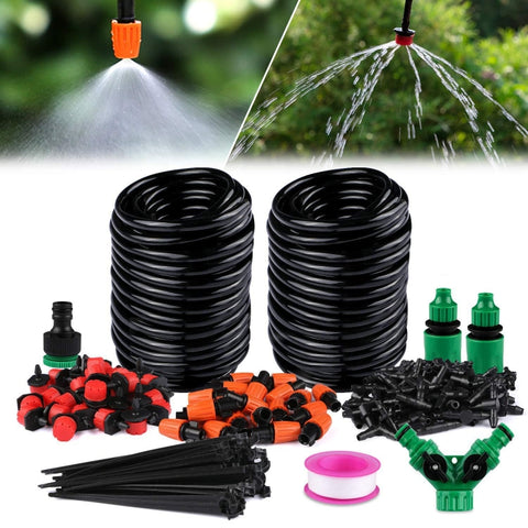 149 in 1 kit di irrigazione a goccia per dispositivo di irrigazione automatico fai-da-te con gocciolatore regolabile da 30 m, 149 In 1