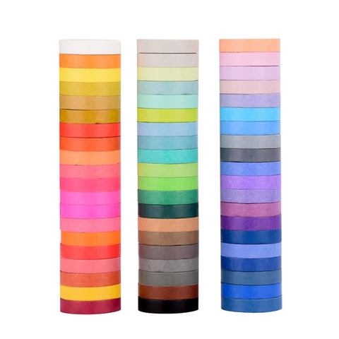 60 colori/scatola 8 mm x 4 m nastro arcobaleno colore puro adesivo decorativo per registro mano, 60 Colors / Box