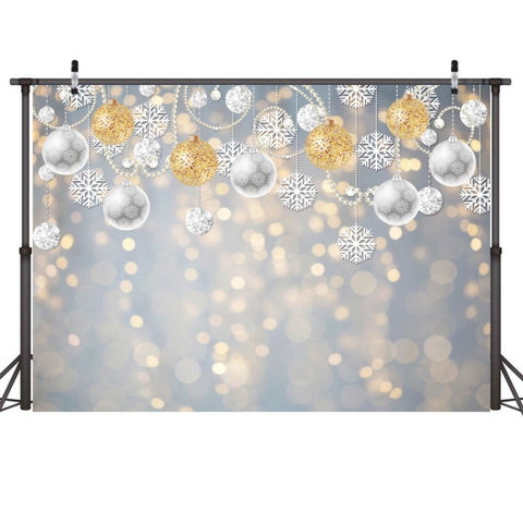 2.1m X 1.5m Christmas Ball Snowflake Party Decorativo Fotografia Sfondo, Christmas Ball