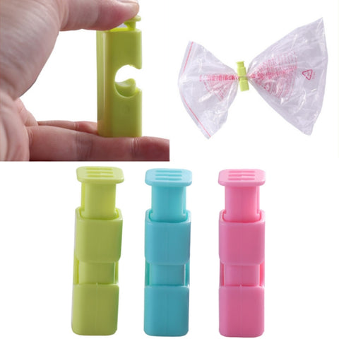 Clip quadrata di chiusura da 10 pezzi Clip pour sigillare il sacchetto per fruita e verdura fresca, comoda clip per sigillare la molla a pressione, consegna colore casuale, Fresh-Keeping Bag Clip