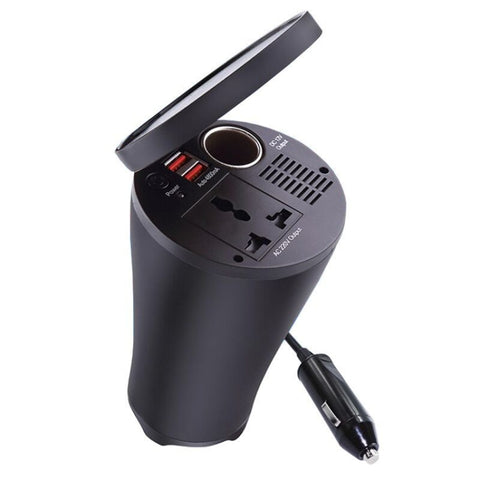 Convertisseur de puissance de 150 W de 12 V à 220 V par auto avec double convertisseur de puissance USB 2.1 A, 150 W 12 V à 220 V