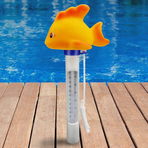K-1020D Termometro da piscina per pesci in oro giallo cartone animato Misuratore della temperatura dell'acqua della piscina, Gold Fish