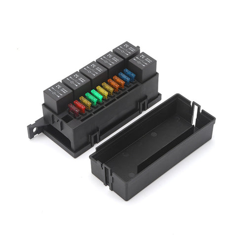 Fusible à 11 vies modifié pour voiture avec support de cassette interne pour collège cabine de voiture à 6 vies, fusible 11 voies