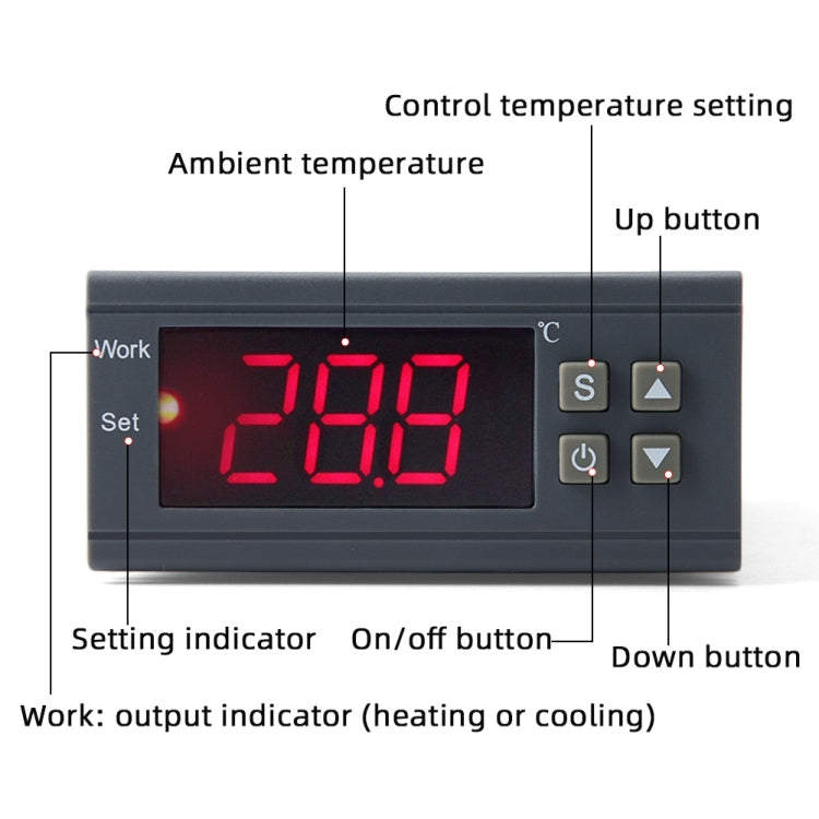 Digital LCD Temperature Controller with Thermocouple Sensor