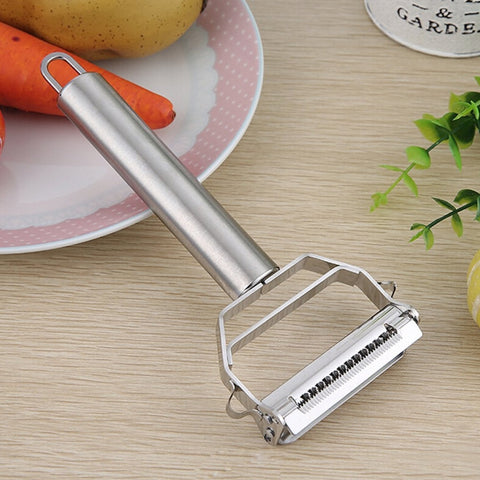 Grattugia Multifunzionale in Acciaio Inox per Pelare Verdure