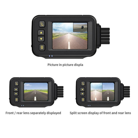 MT30 720P Enregistreur de guide pour moto imperméable Locomotiva Enregistreur à double lente antérieure et postérieure, MT30